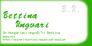 bettina ungvari business card